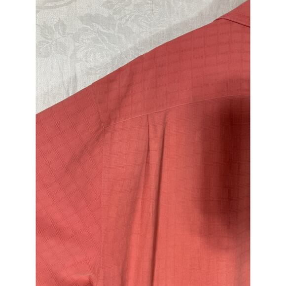 Tommy Bahama Button Up XL 100% SILK Salmon Textured - Picture 10 of 14